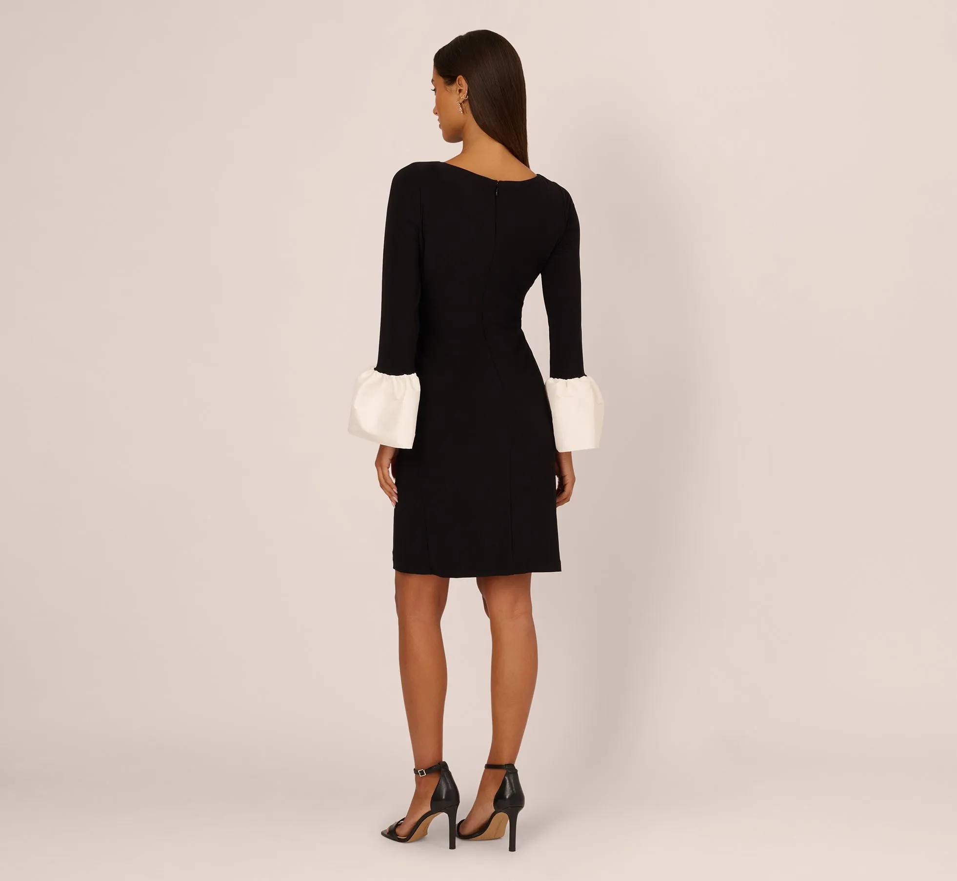 Bell Sleeve Jersey Sheath Dress In Black sold by Adrianna Papell product image thumbnail 2