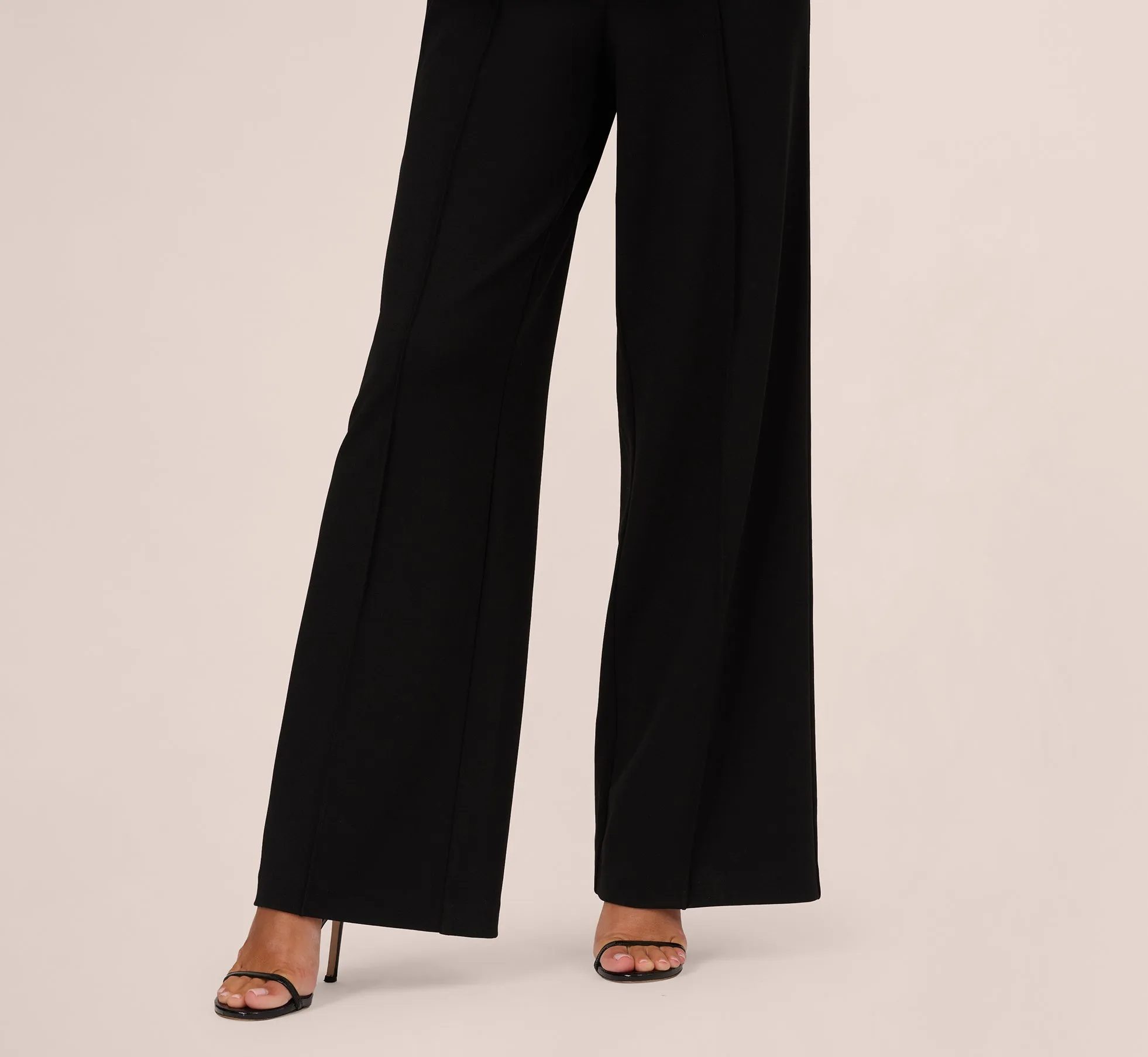 Off Shoulder Crepe Peplum Jumpsuit In Black sold by Adrianna Papell product image thumbnail 4