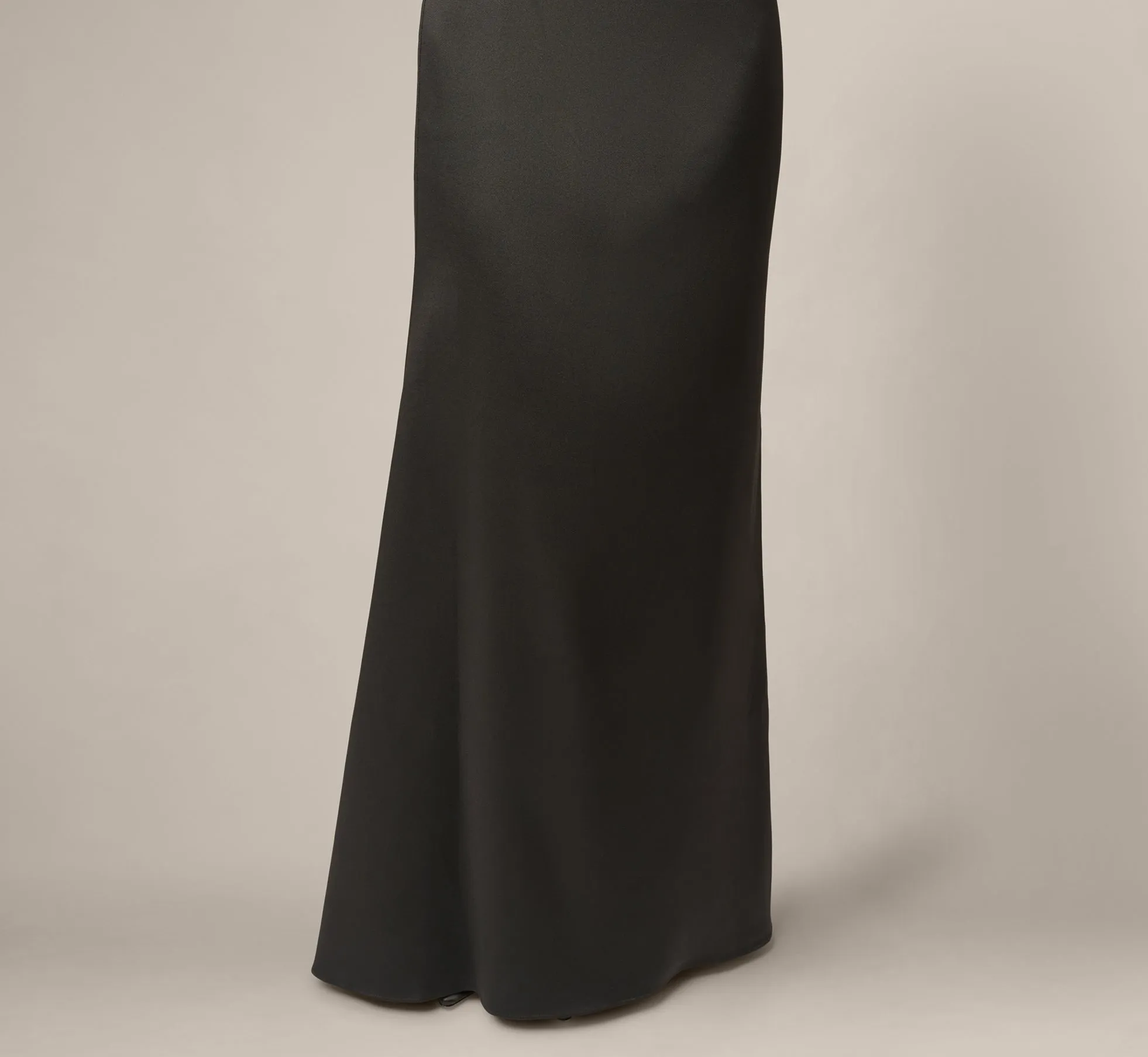 Draped One Shoulder Stretch Mikado Mermaid Gown In Black sold by Adrianna Papell product image thumbnail 4