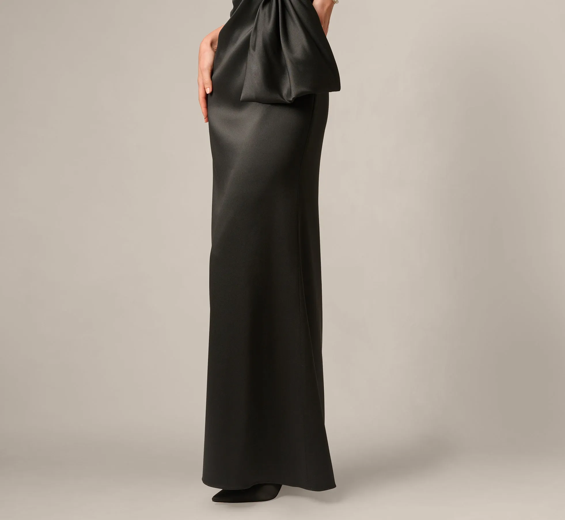 Strapless Stretch Mikado Origami Pleated Gown In Black sold by Adrianna Papell product image thumbnail 4