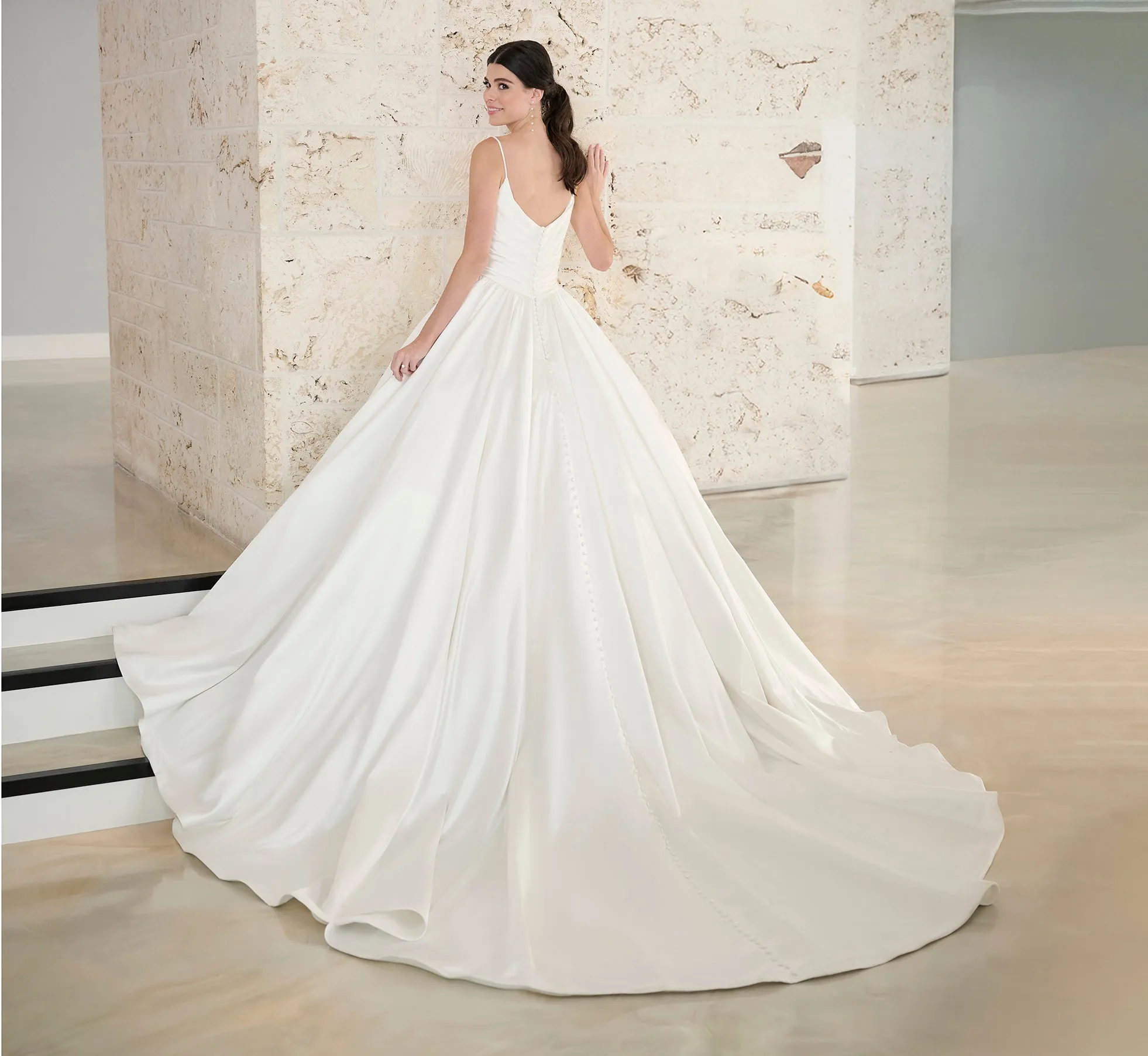 Satin Ball Gown In Ivory sold by Adrianna Papell product image thumbnail 2