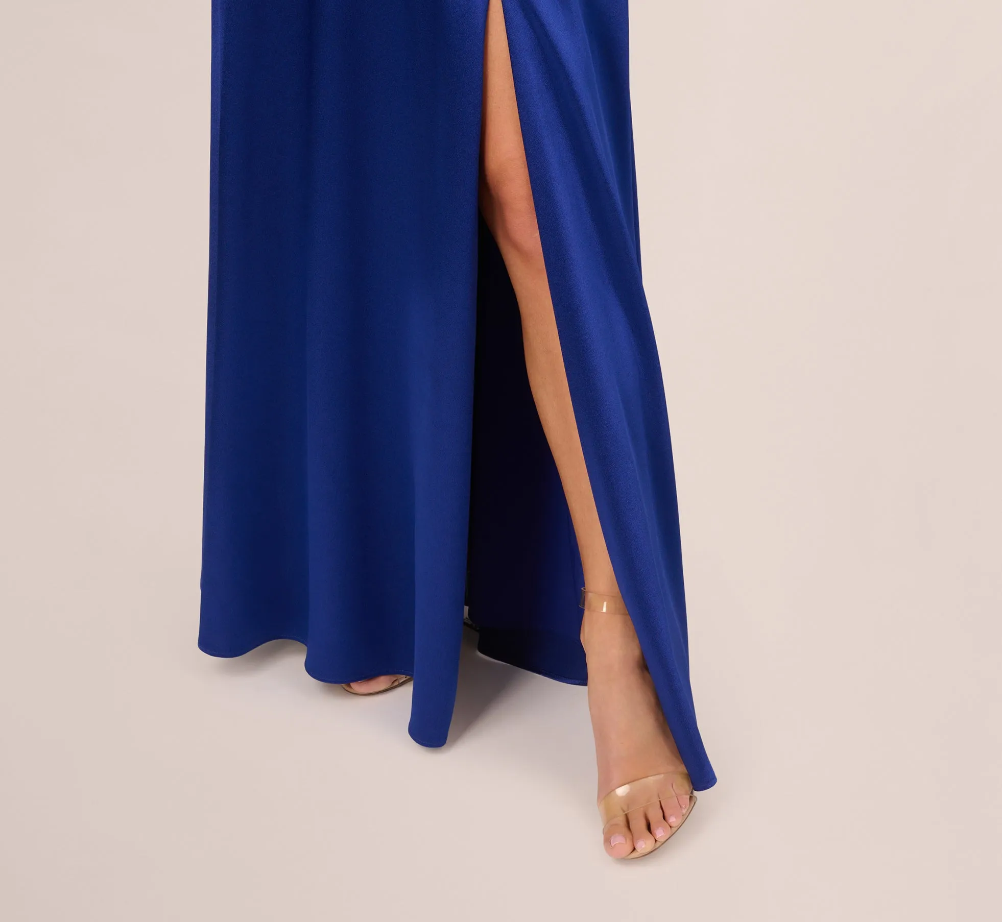 Liquid Satin Gown With Corset Bodice In Royal Sapphire sold by Adrianna Papell product image thumbnail 5