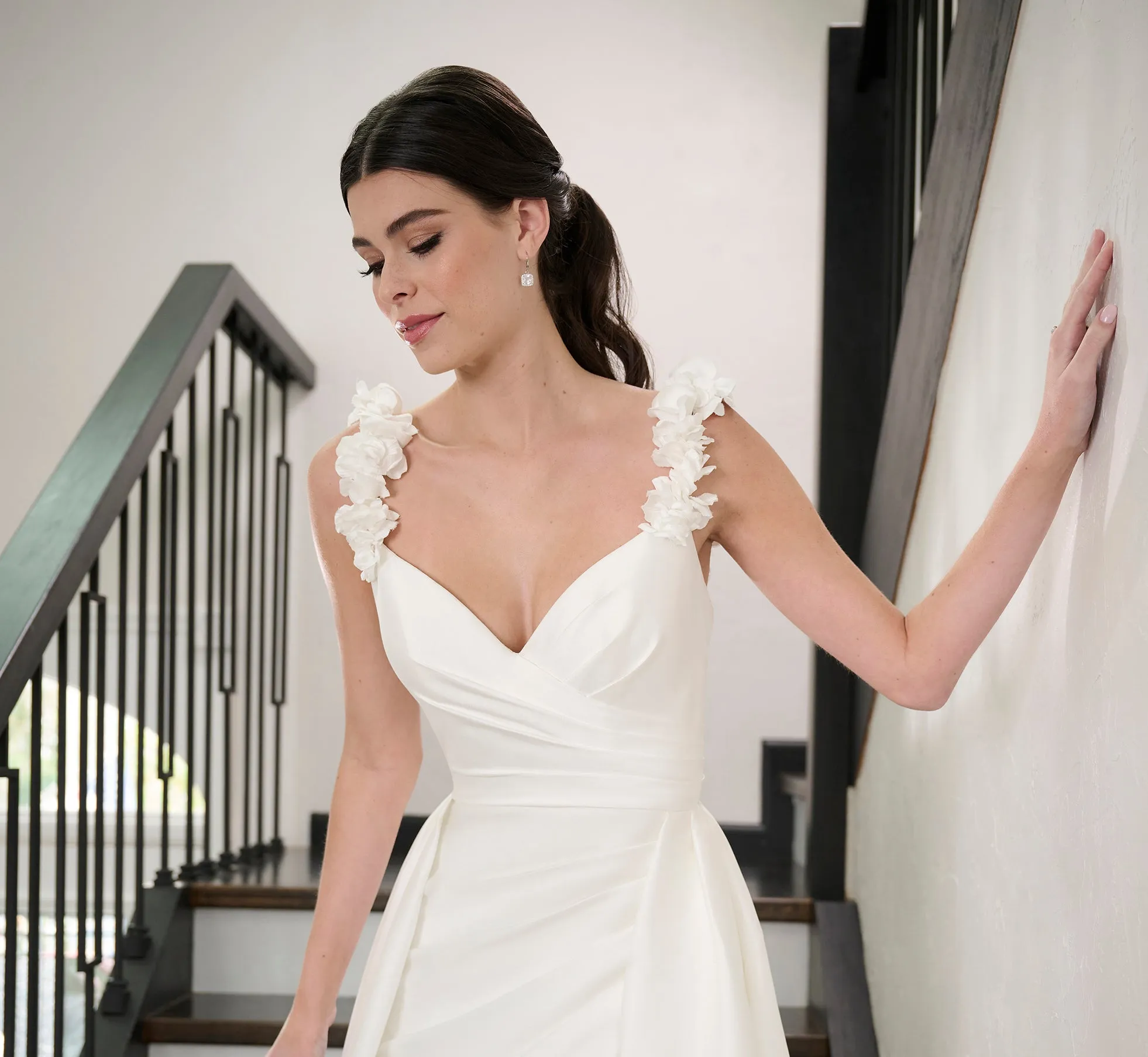 Stretch Mikado Gown In Ivory Nude sold by Adrianna Papell product image thumbnail 2