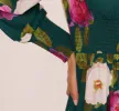 Floral Smock Maxi Dress With Long Sleeves In Green Multi sold by Adrianna Papell