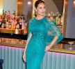 Cold Shoulder Beaded Cape Gown In Vivid Emerald sold by Adrianna Papell