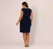 Plus Size Cowl Neck Jersey Dress With Banded Skirt In Midnight sold by Adrianna Papell