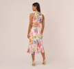 Multicolor Floral Chiffon Halter Dress In Ivory Multi sold by Adrianna Papell
