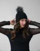 Cable Knit Crystal & Faux Fur Beanie Hat sold by Adrienne Landau