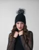Cable Knit Crystal & Faux Fur Beanie Hat sold by Adrienne Landau