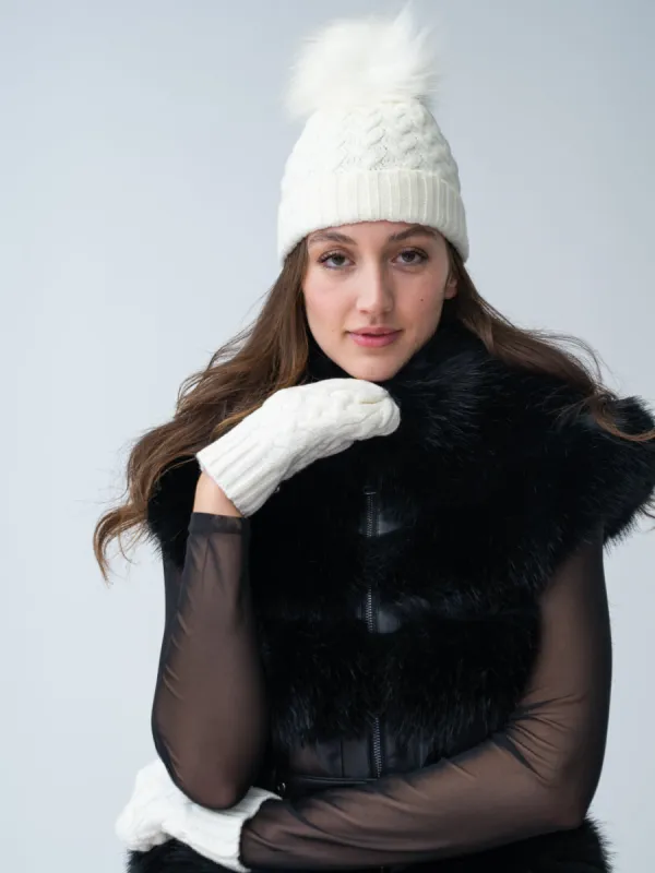 Cable Knit Hat & Glove Set sold by Adrienne Landau