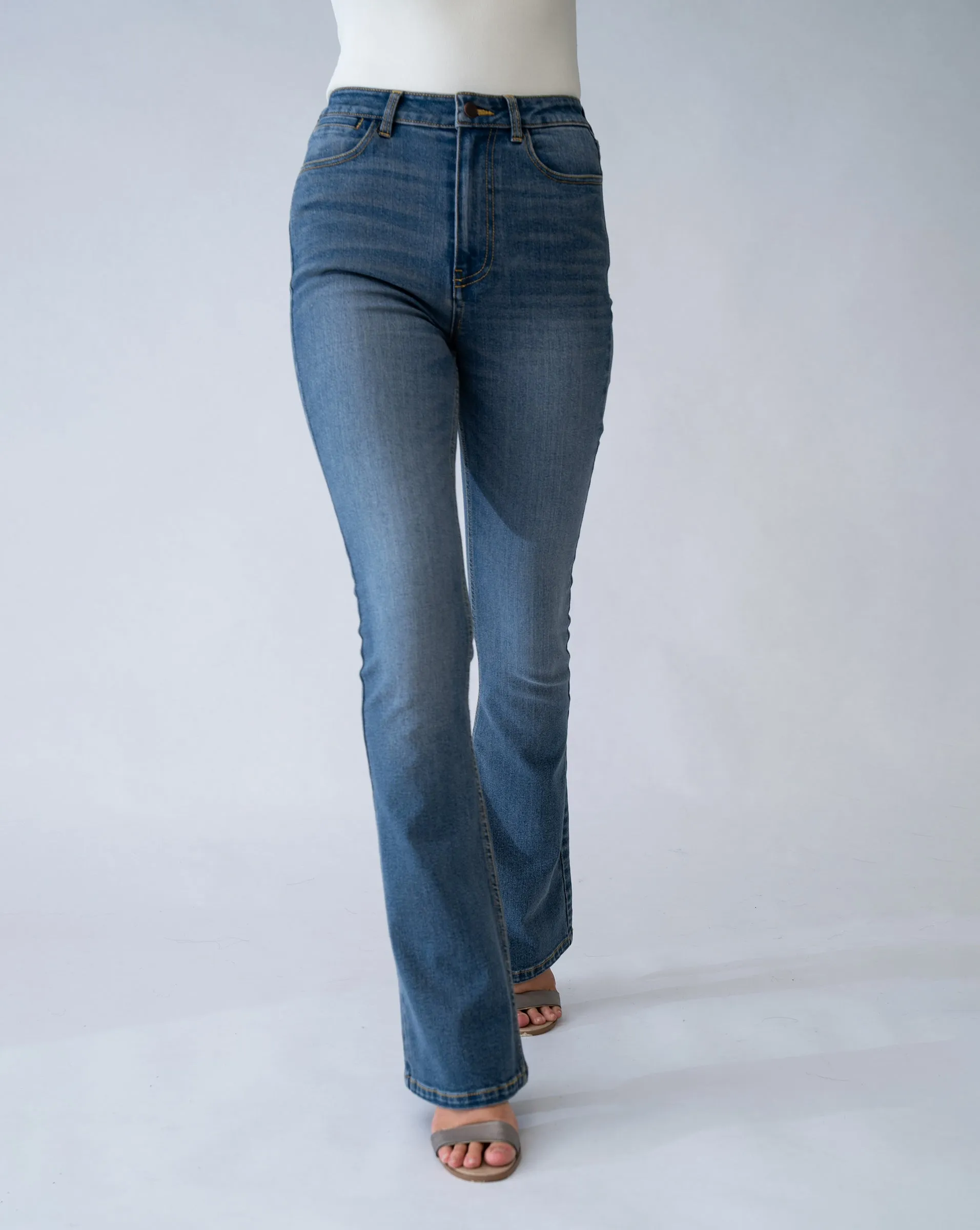 High Waist Bootcut Denim Jean sold by Adrienne Landau product image thumbnail 3
