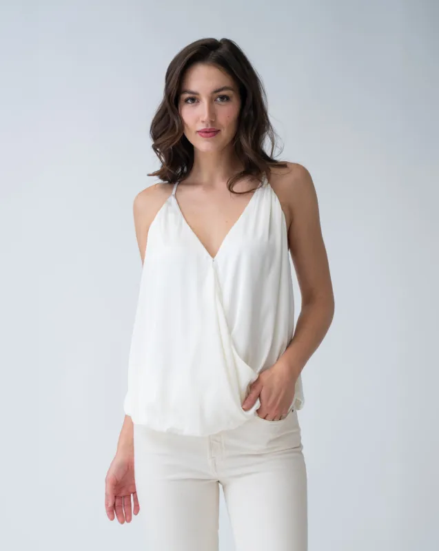 FINAL SALE - Faux Wrap Sleeveless Top sold by Adrienne Landau