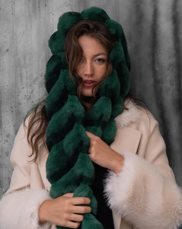 Faux Chinchilla Long Pull Through Scarf sold by Adrienne Landau