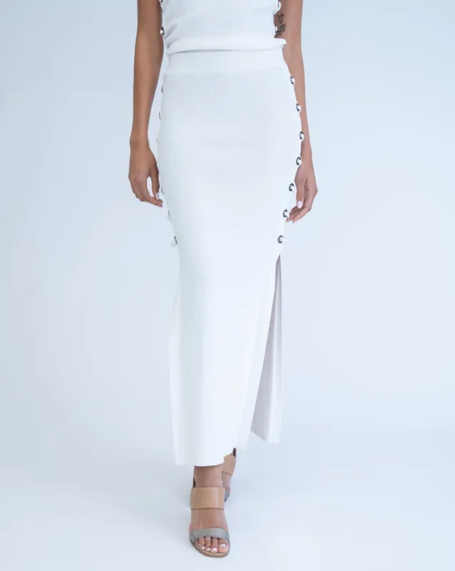 FINAL SALE - Laced Ribbed Skirt sold by Adrienne Landau