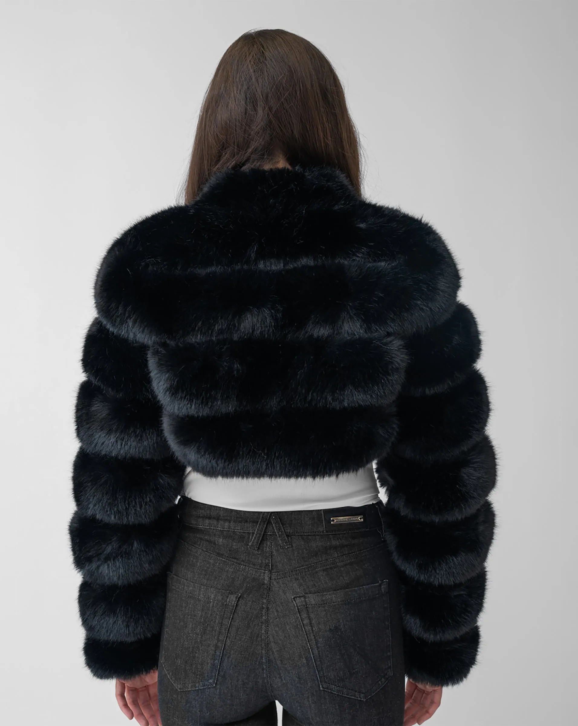 Cropped Faux Fur Jacket sold by Adrienne Landau product image thumbnail 4