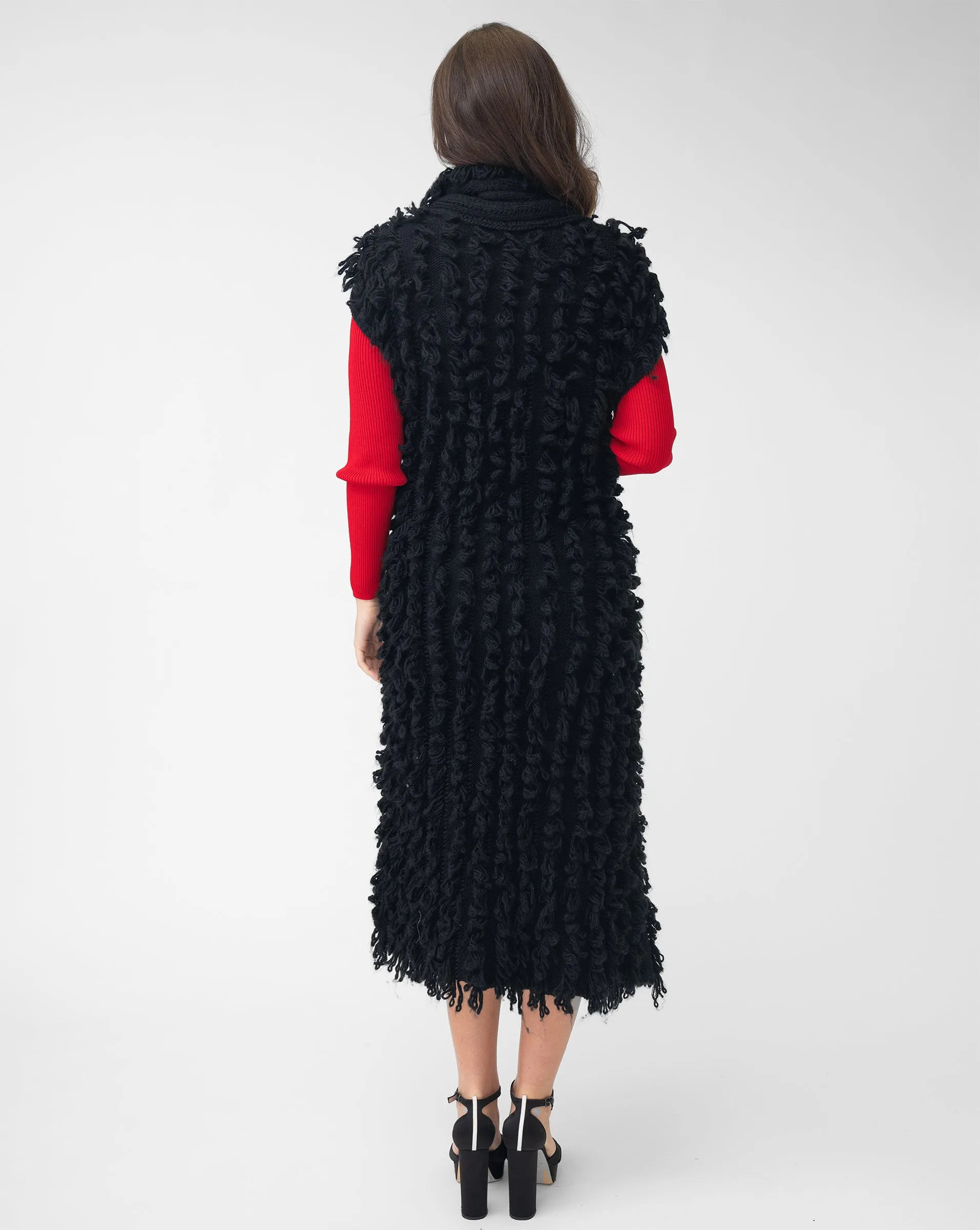 Fringe Sleeveless Caridgan Sweater sold by Adrienne Landau product image thumbnail 4