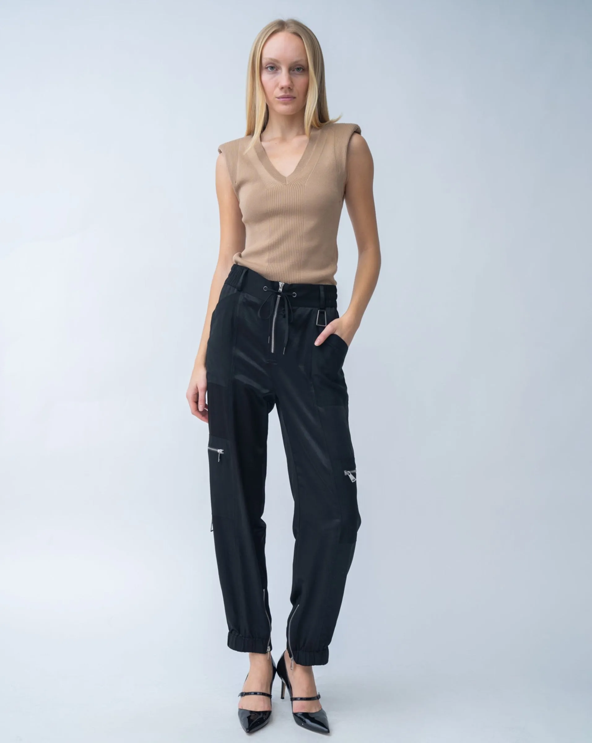 Final Sale - Sandwashed Cargo Jogger Pant sold by Adrienne Landau