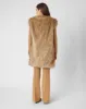 Metallic Thread Longline Faux Fur Vest sold by Adrienne Landau