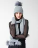Metallic Stripe Hat with Faux Fur Pom-Pom sold by Adrienne Landau
