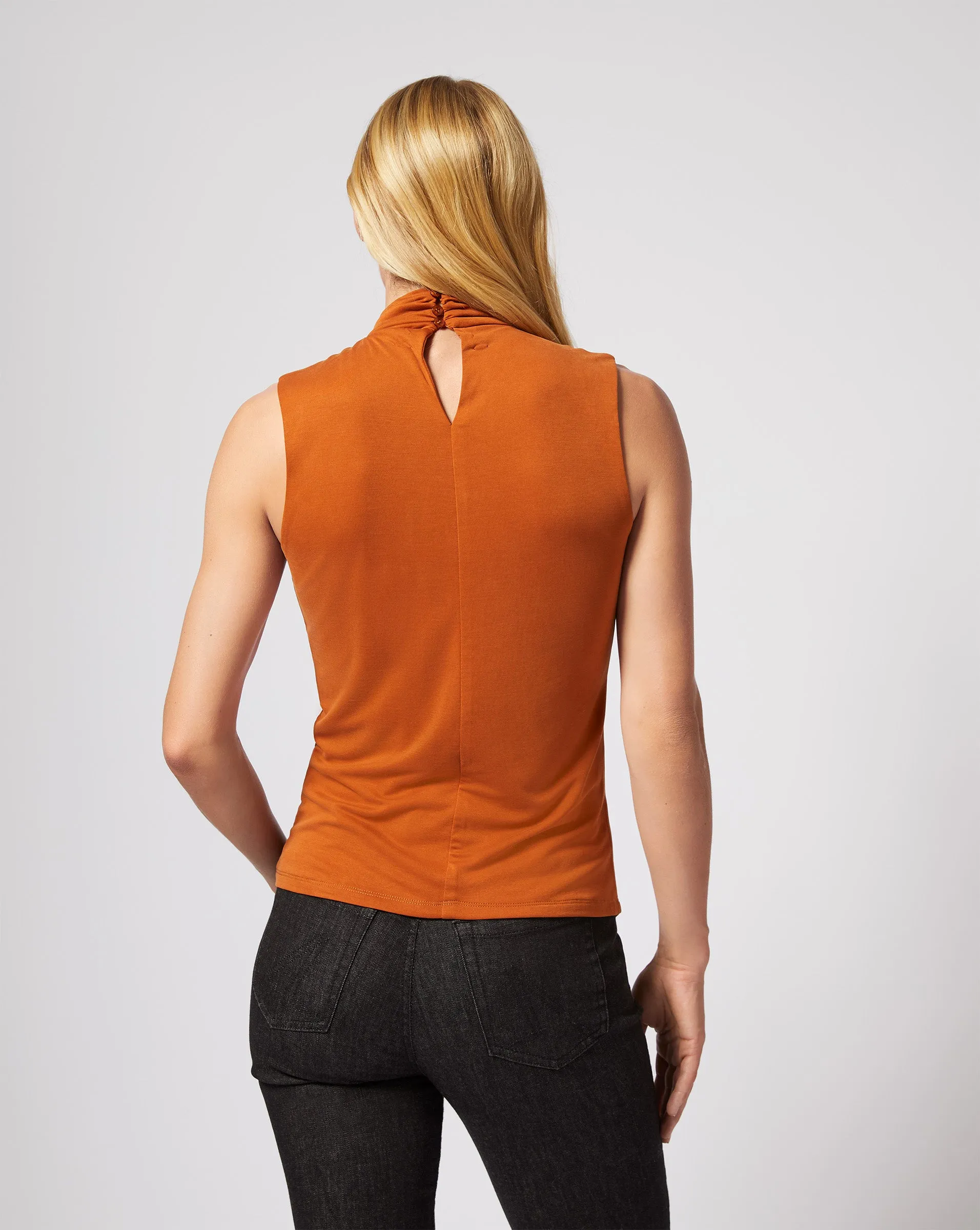 Draped Keyhole Mock Neck Top sold by Adrienne Landau product image thumbnail 3