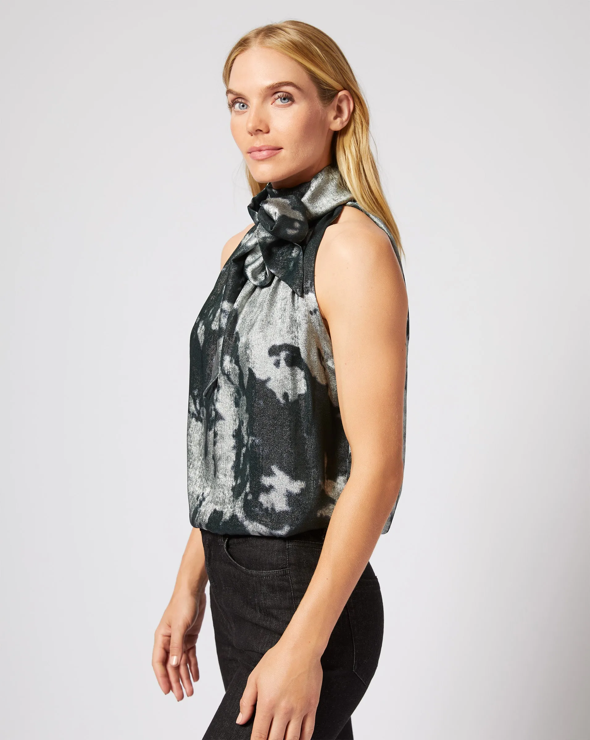Tie Neck Sleeveless Top sold by Adrienne Landau product image thumbnail 2