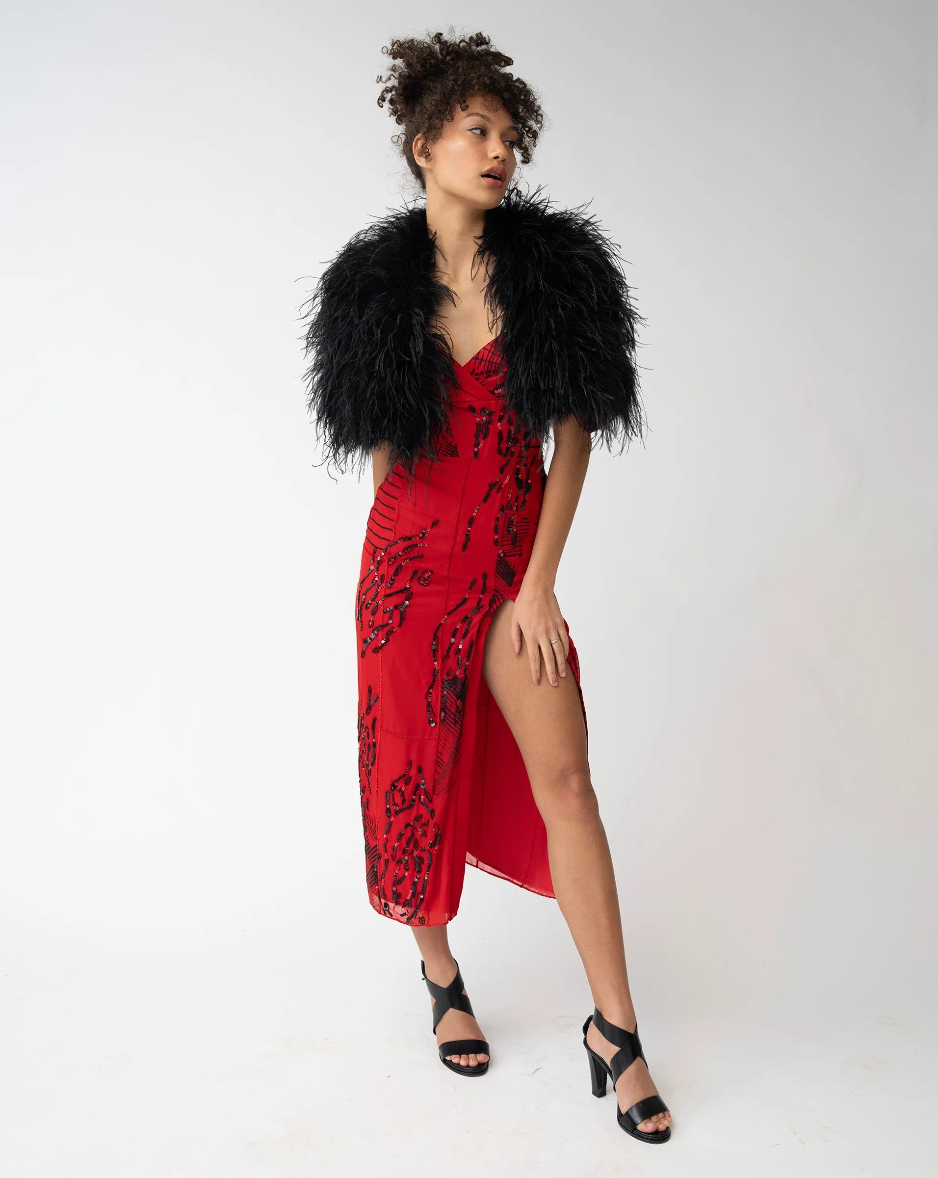 Ostrich Feather Capelet sold by Adrienne Landau product image thumbnail 5