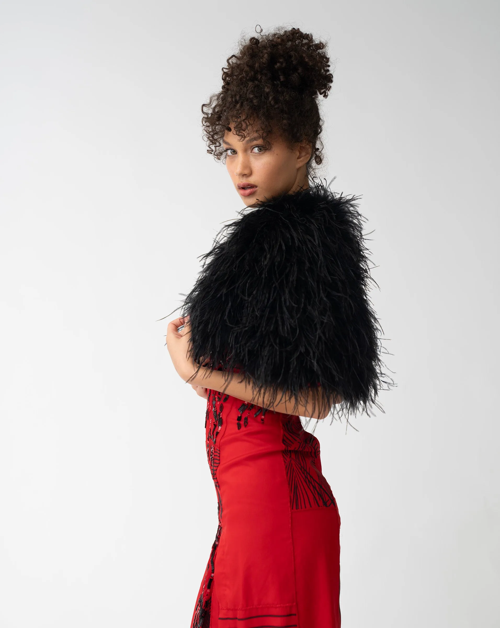 Ostrich Feather Capelet sold by Adrienne Landau