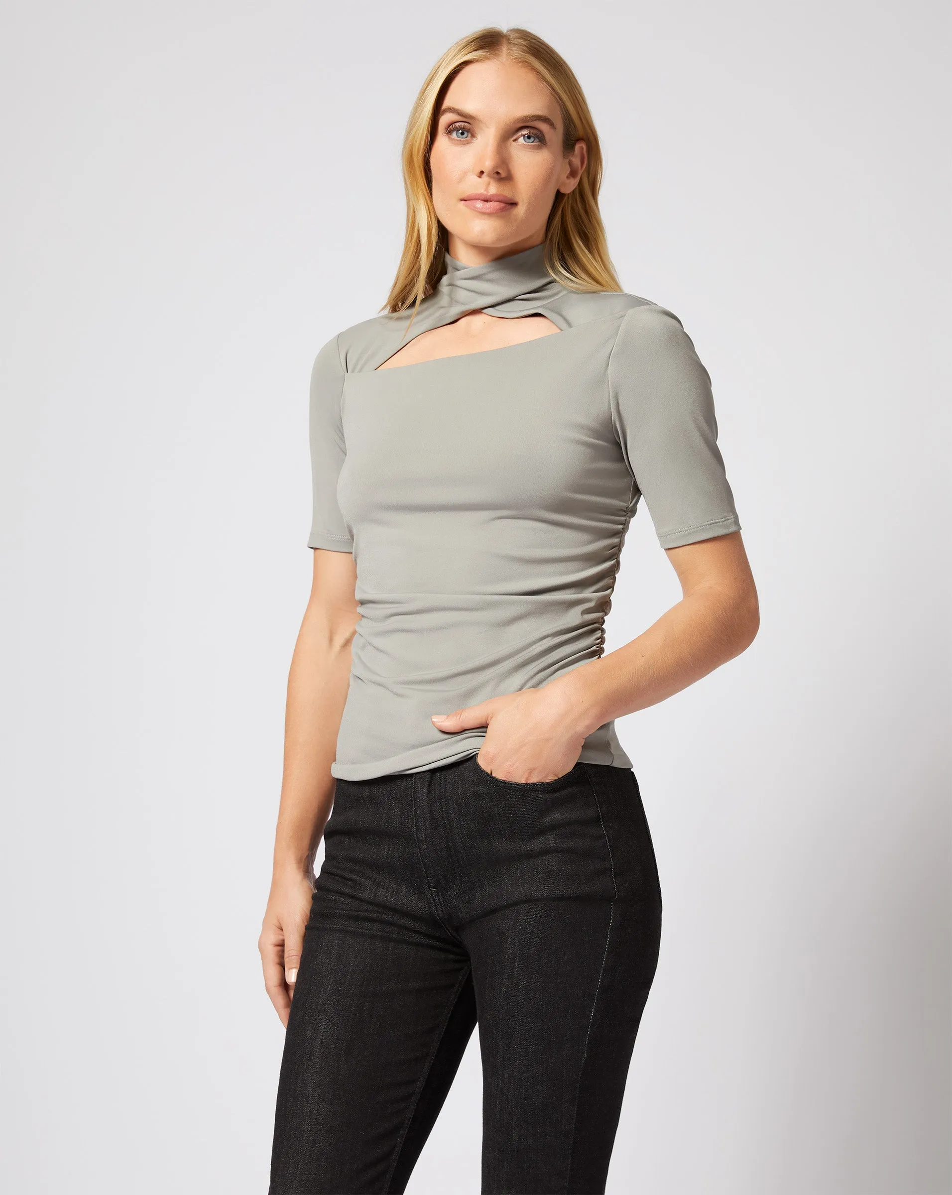 Cutout Mock Neck Top sold by Adrienne Landau product image thumbnail 4