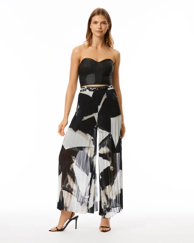 Sheer Wide Leg Pleated Pant sold by Adrienne Landau