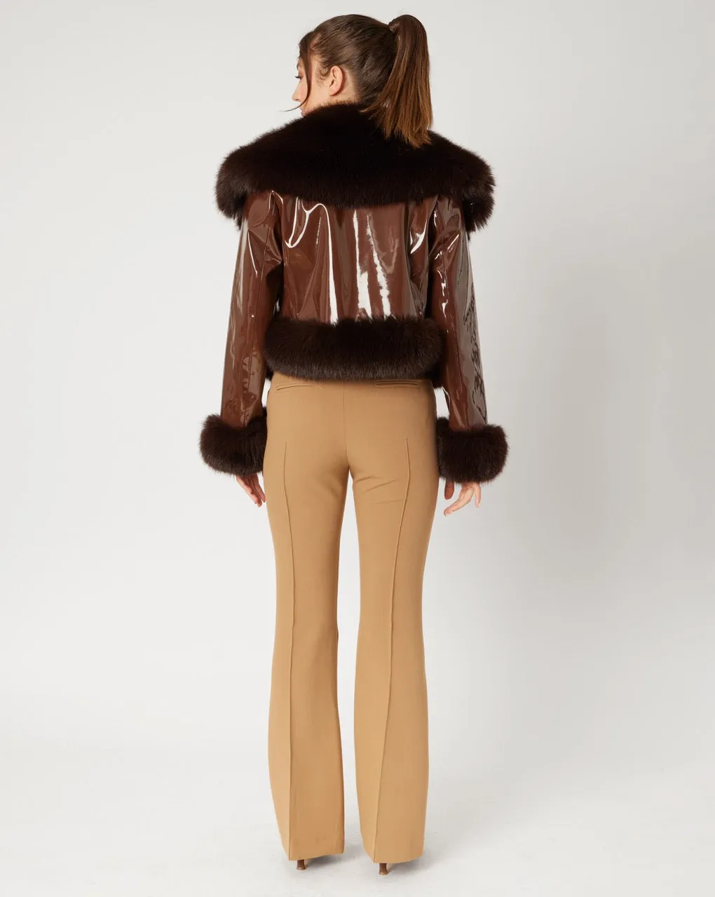 Faux Leather Jacket with Fur sold by Adrienne Landau product image thumbnail 3