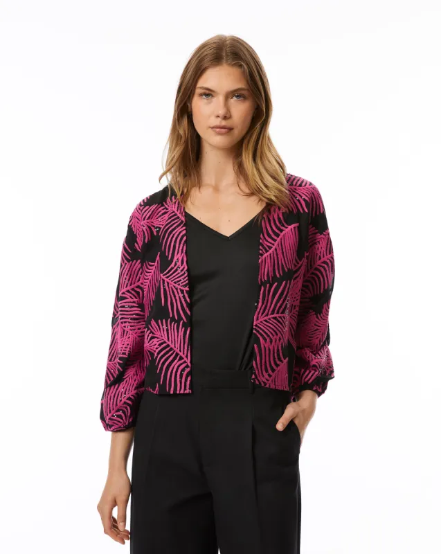 Pink Embroidered Feathers Sequin Jacket sold by Adrienne Landau