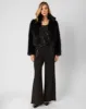Obsidian Cropped Faux Fur Jacket sold by Adrienne Landau