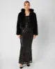 Obsidian Cropped Faux Fur Jacket sold by Adrienne Landau