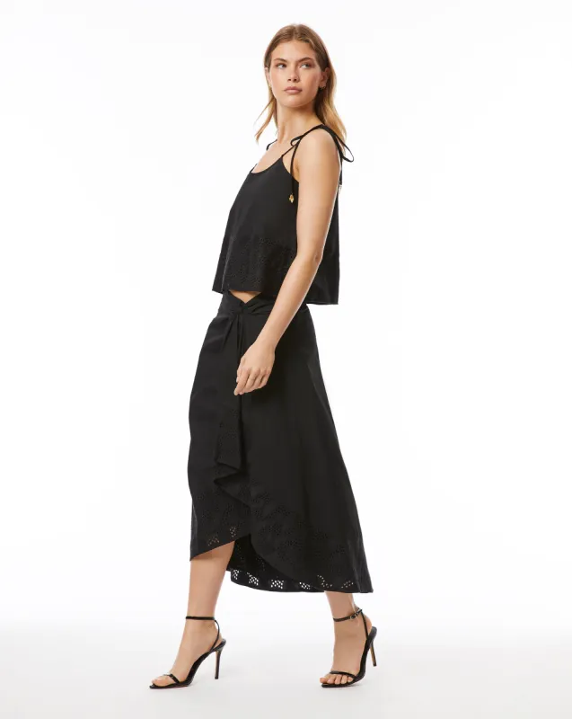 Eyelet Draped Skirt sold by Adrienne Landau