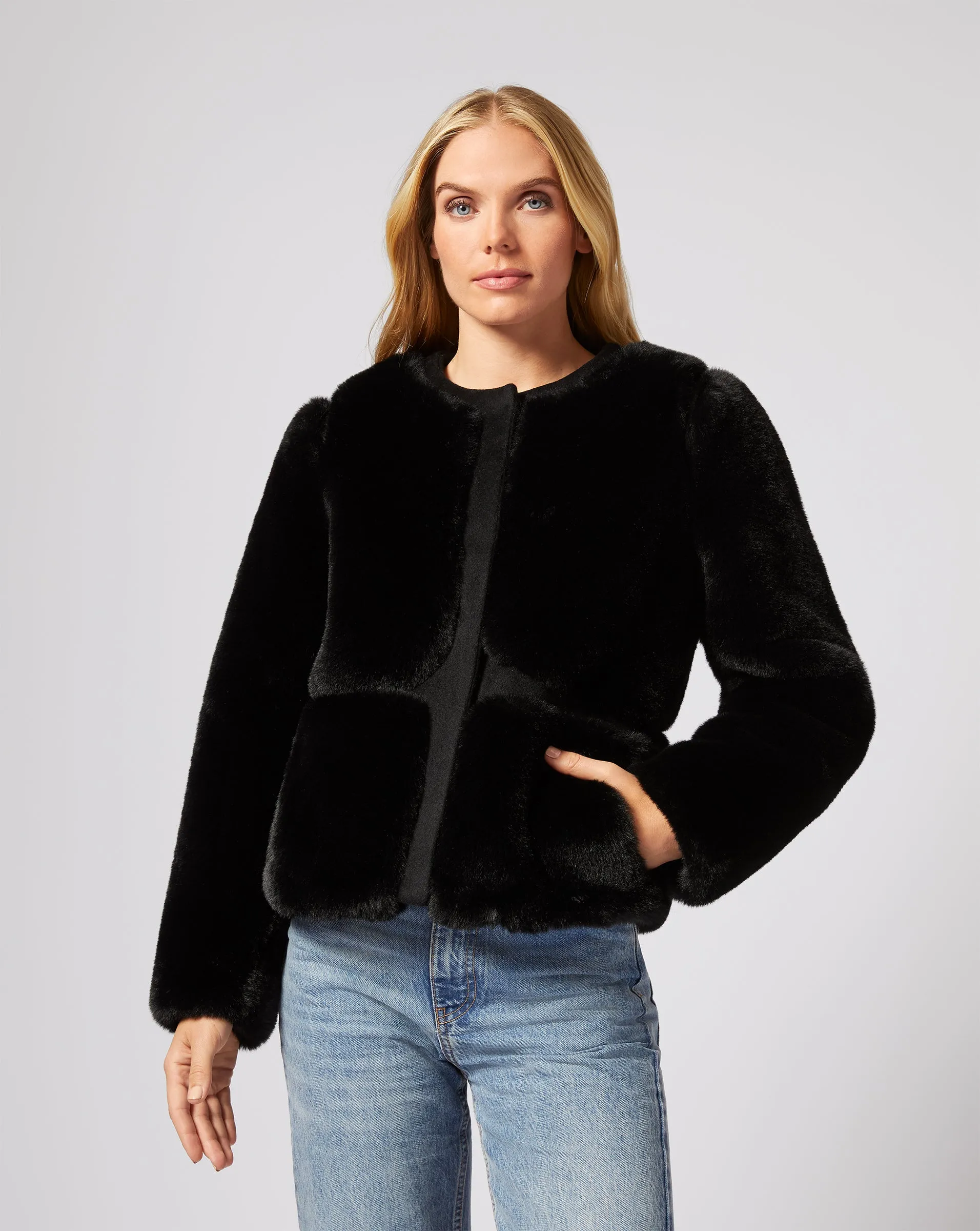 Simone Mink Faux Fur Blazer sold by Adrienne Landau