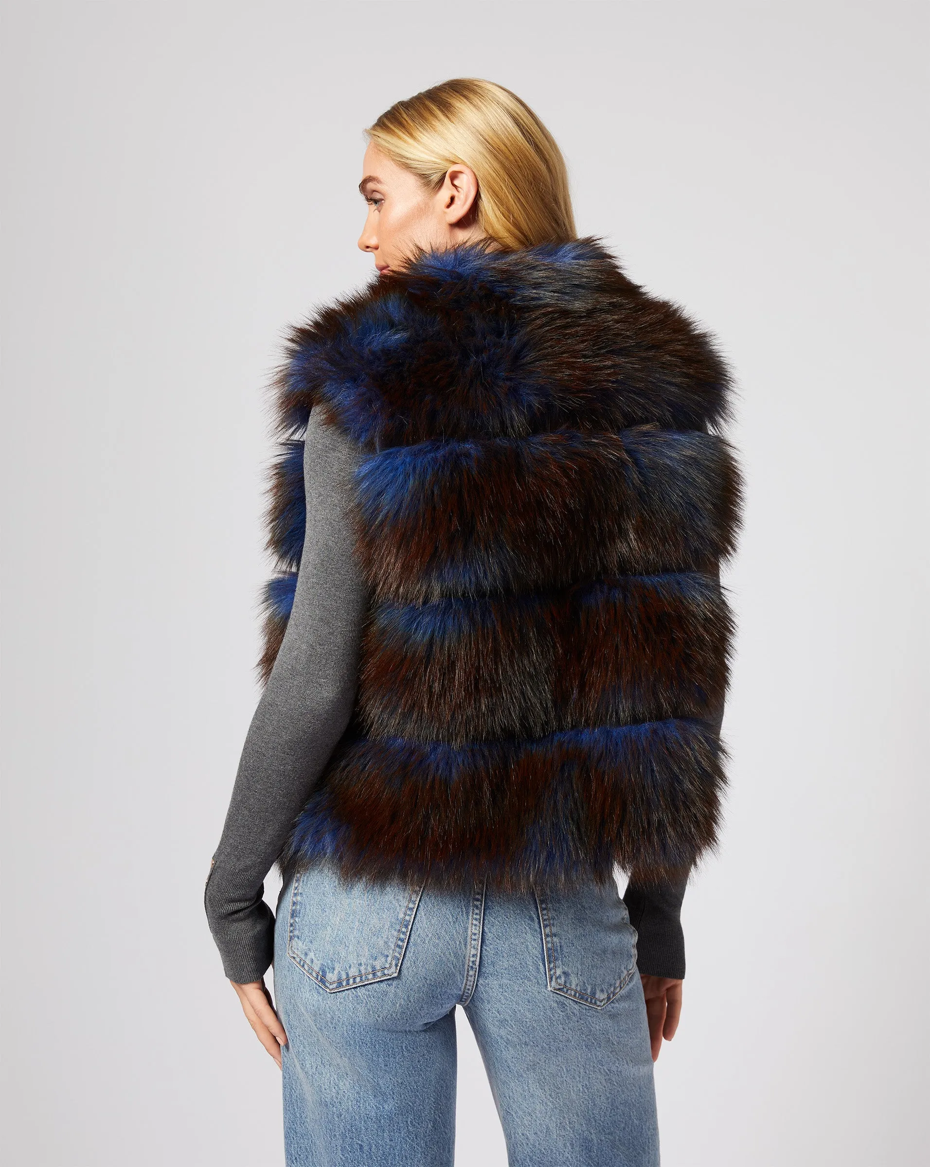 Katy Tipped Fox Faux Fur Vest sold by Adrienne Landau product image thumbnail 4