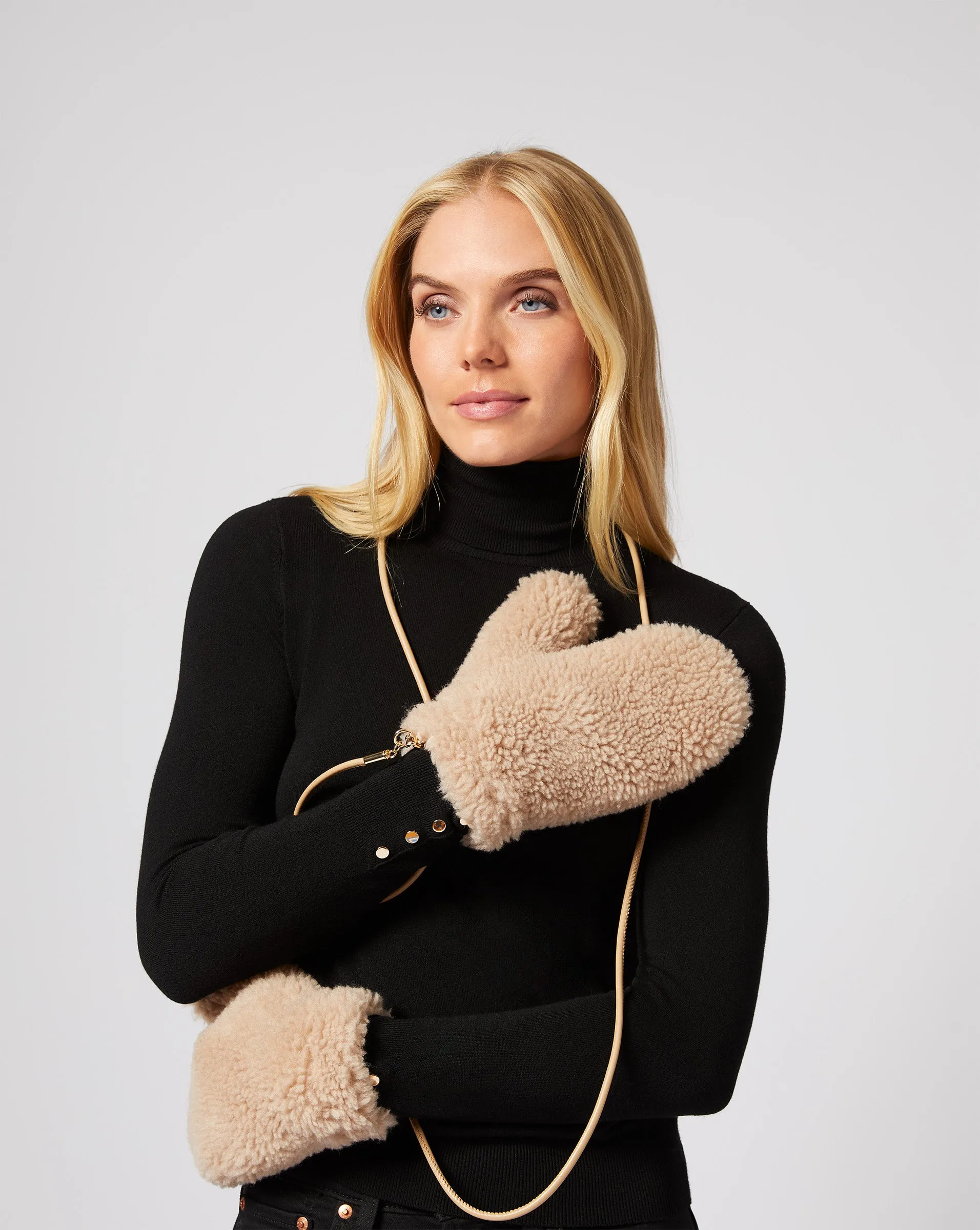 Teddy Sherpa Mittens sold by Adrienne Landau product image thumbnail 2