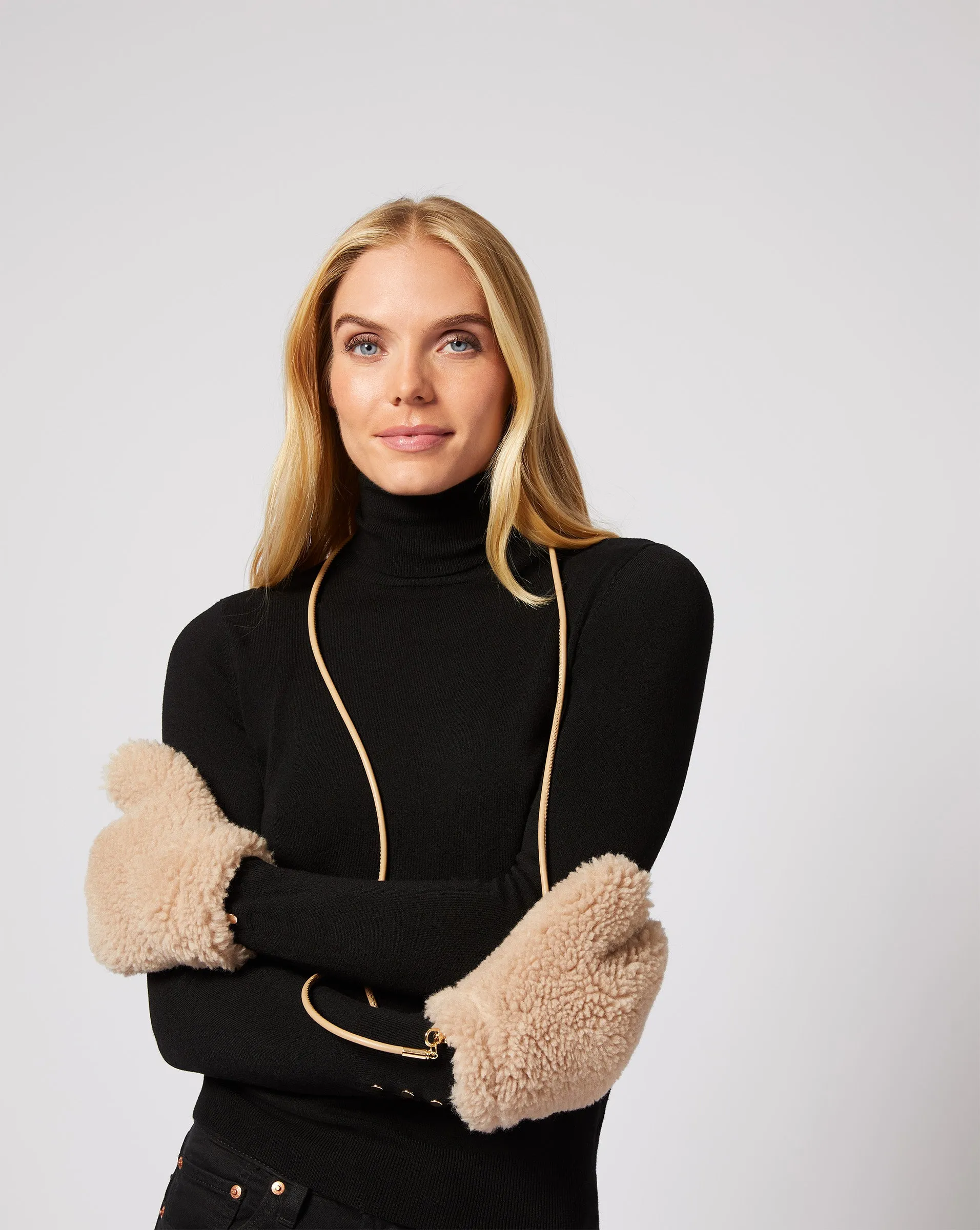 Teddy Sherpa Mittens sold by Adrienne Landau