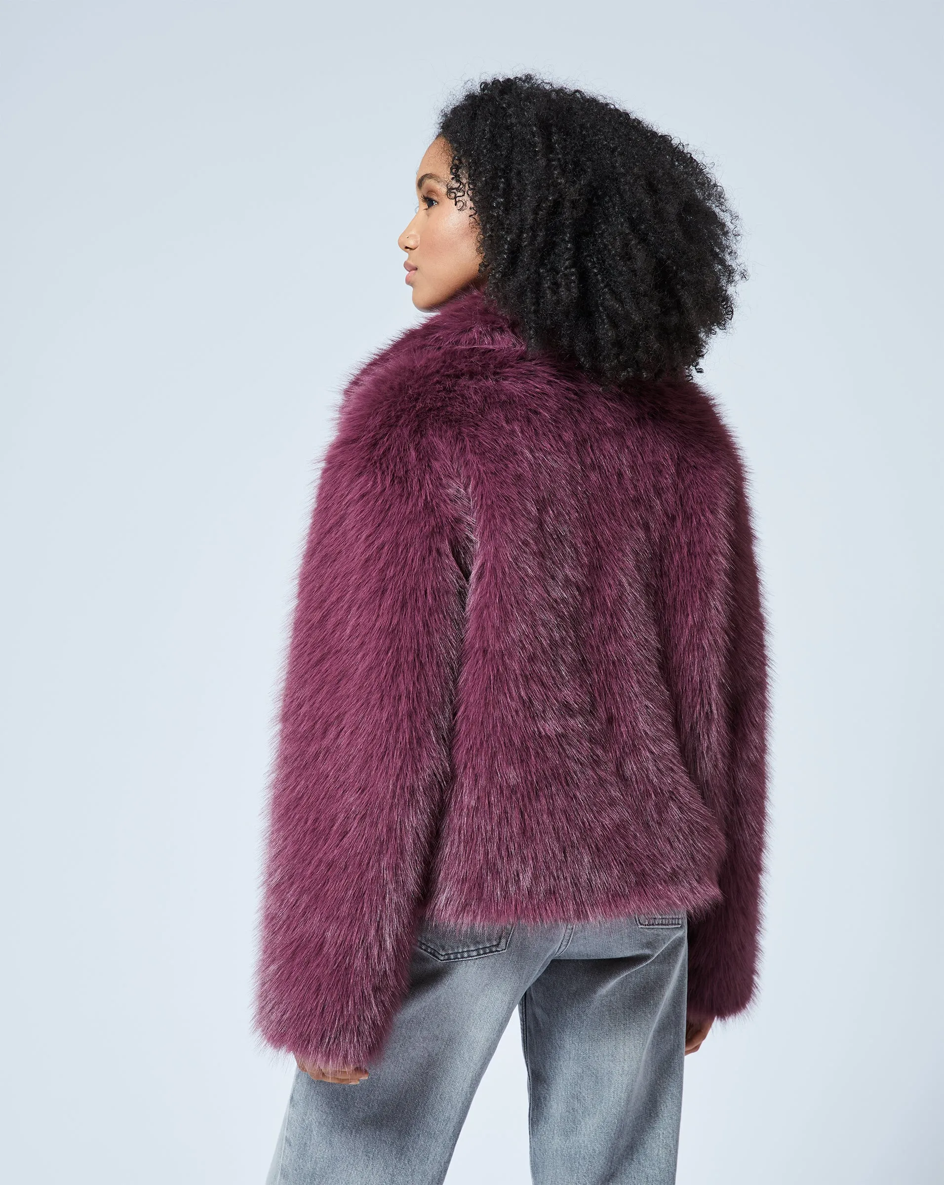 Double Breasted Faux Fur Mink Jacket sold by Adrienne Landau product image thumbnail 3