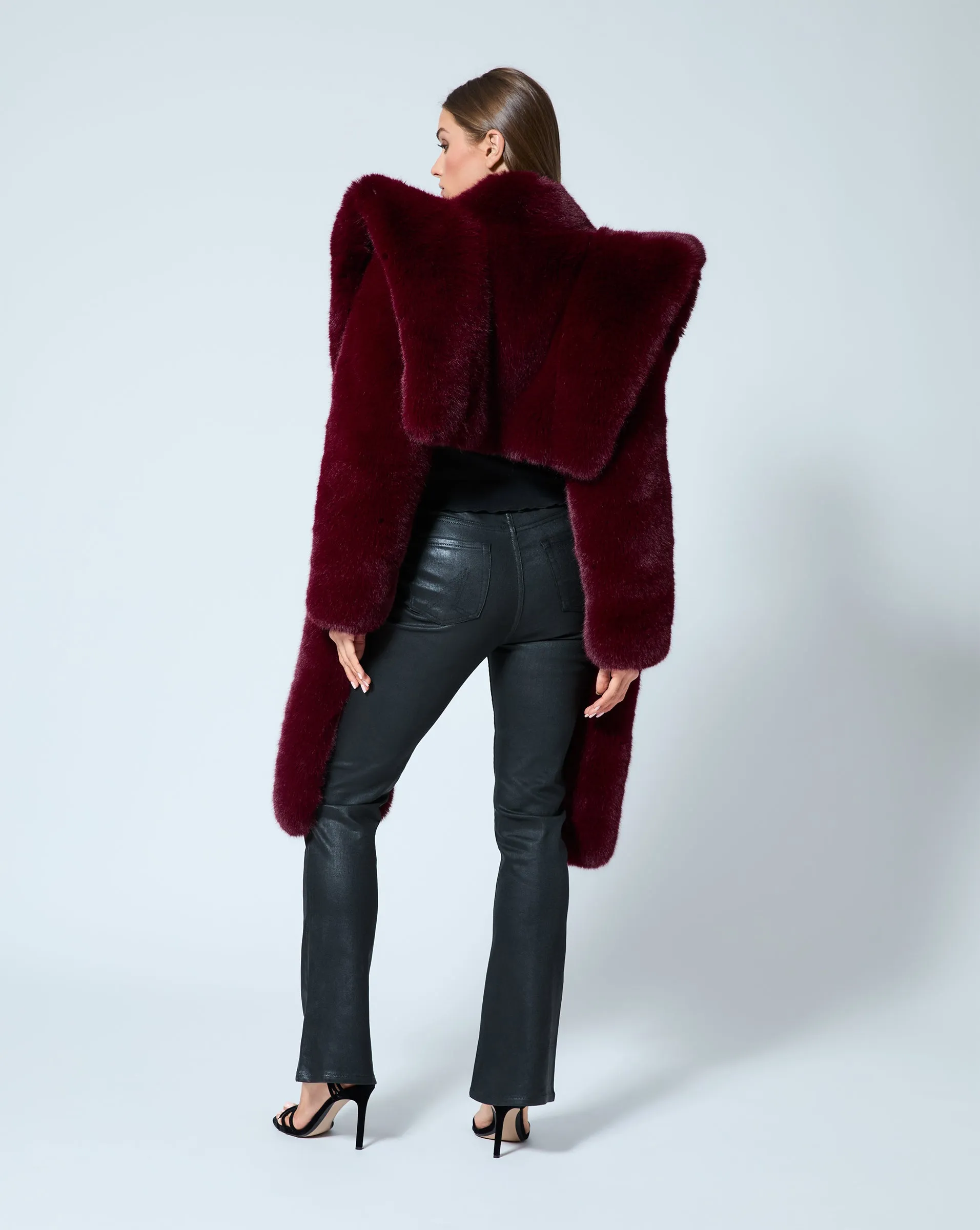 Hourglass Fox Faux Fur Coat sold by Adrienne Landau product image thumbnail 5