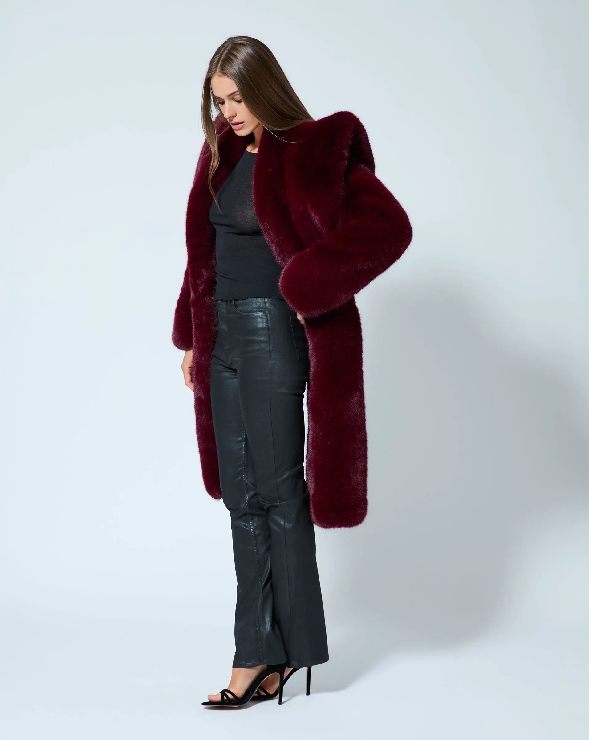 Hourglass Fox Faux Fur Coat sold by Adrienne Landau product image thumbnail 4