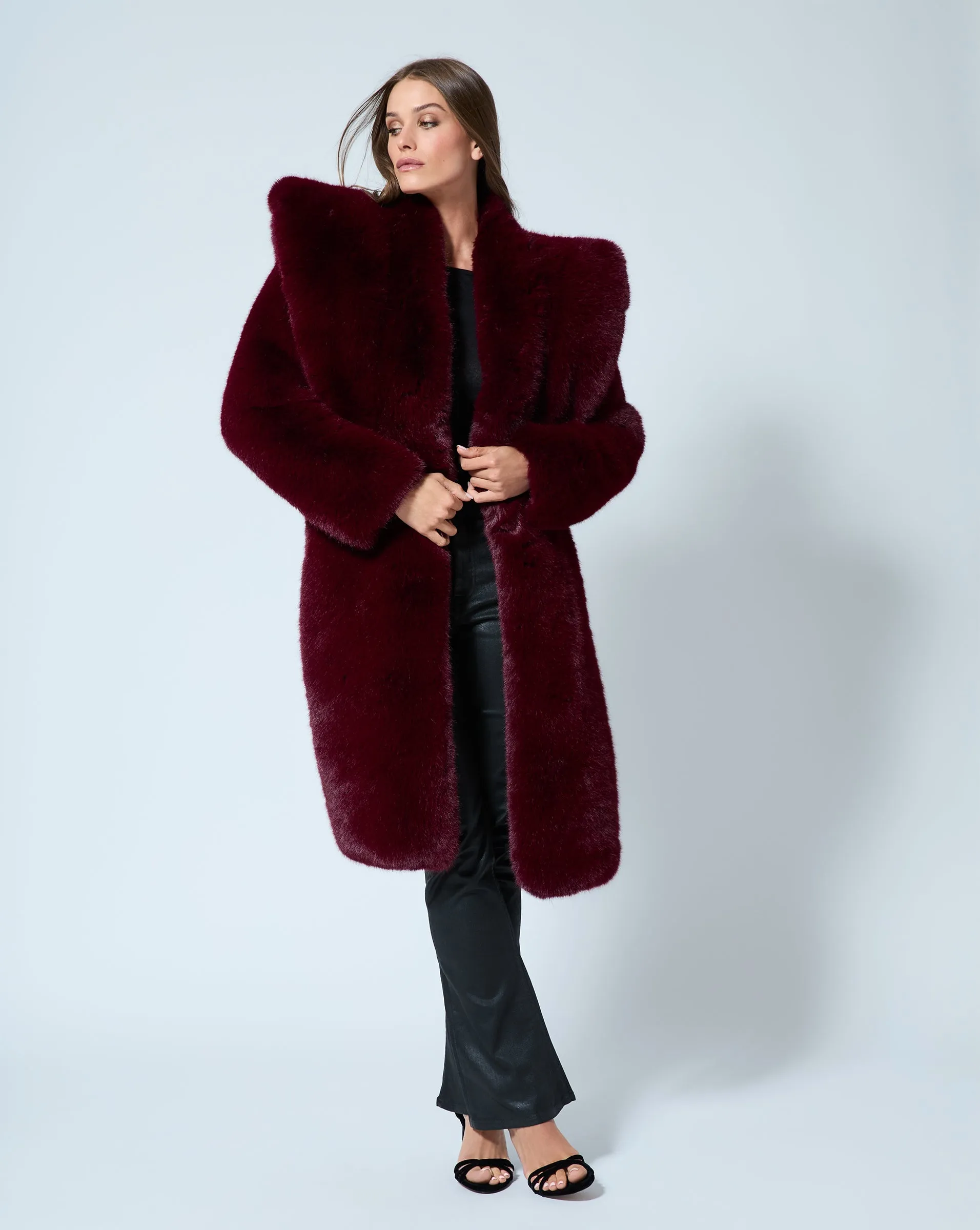 Hourglass Fox Faux Fur Coat sold by Adrienne Landau product image thumbnail 3