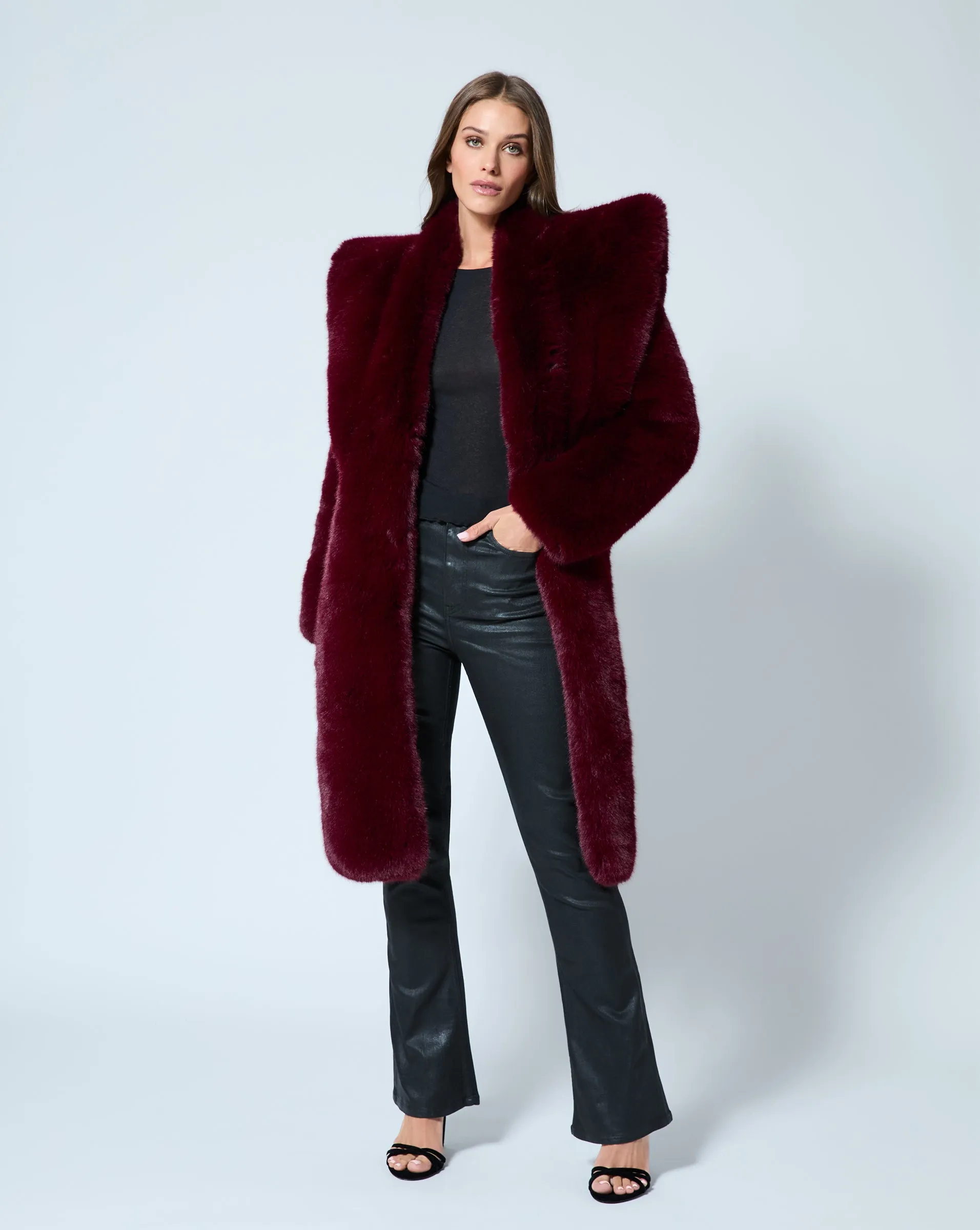 Hourglass Fox Faux Fur Coat sold by Adrienne Landau
