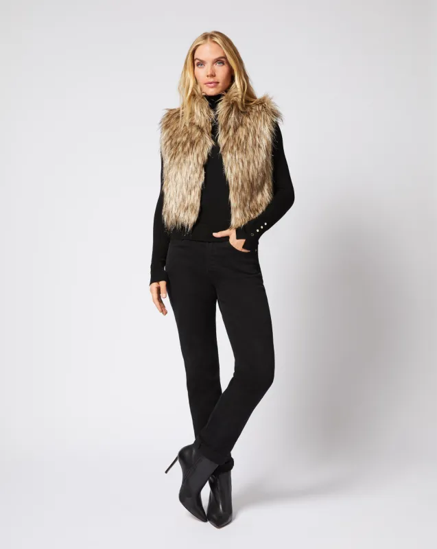Kate Long Hair Fox Faux  Fur Vest sold by Adrienne Landau