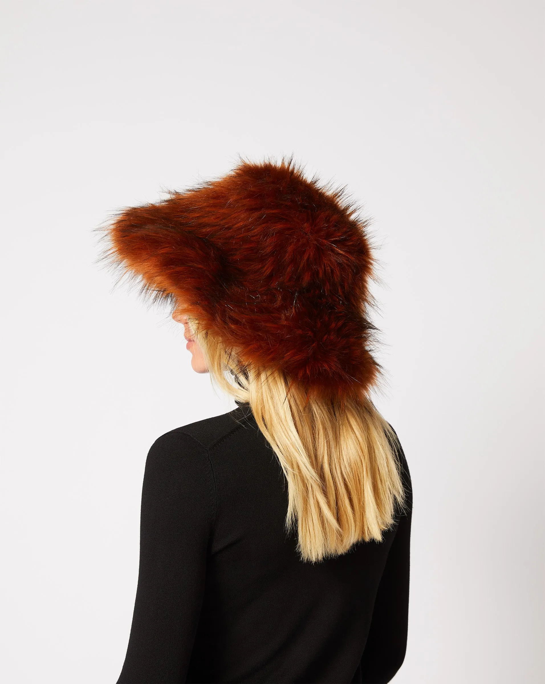 Long Hair Racoon Faux Fur Hat sold by Adrienne Landau product image thumbnail 3