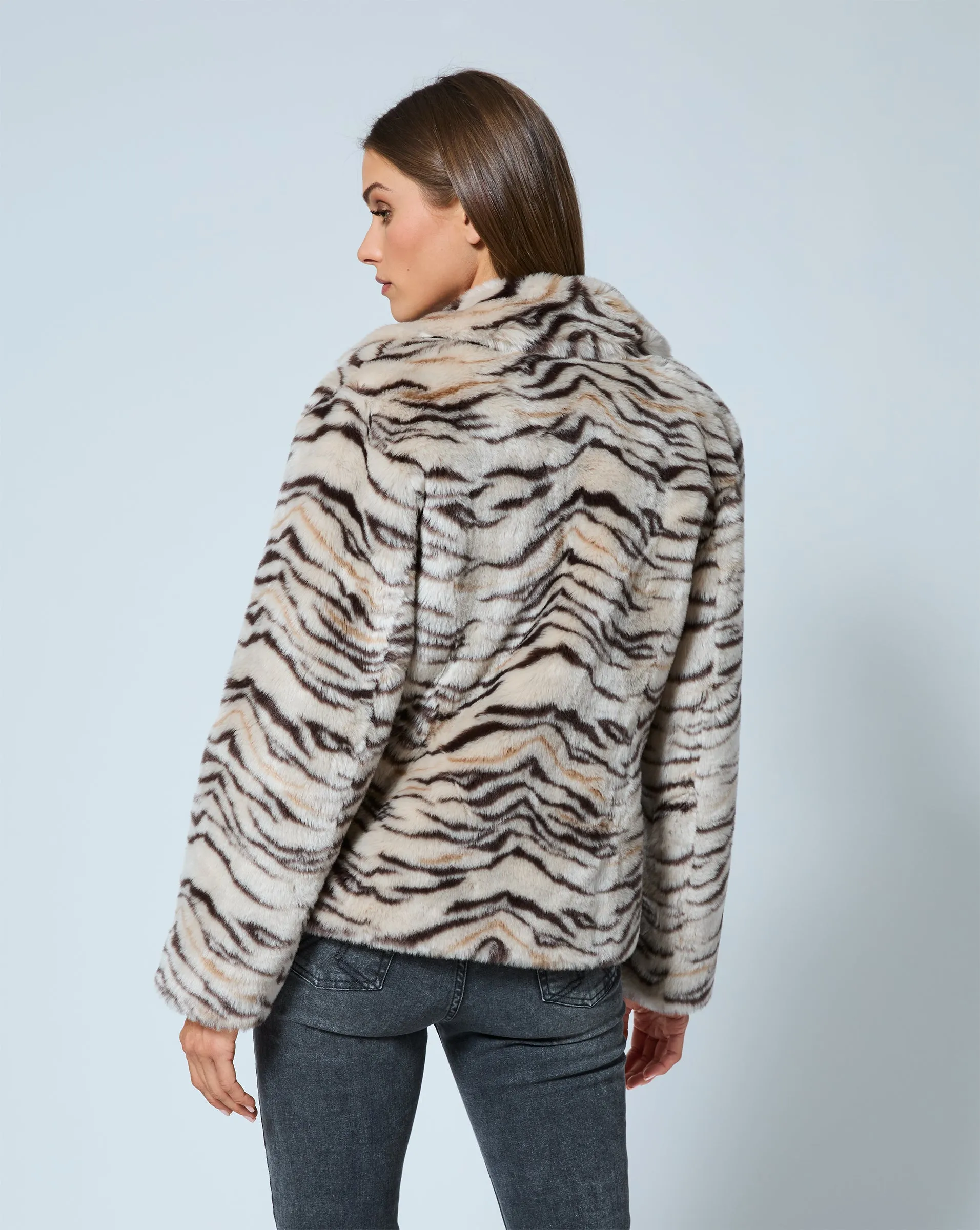 Moto Mink Faux Fur Jacket sold by Adrienne Landau product image thumbnail 5