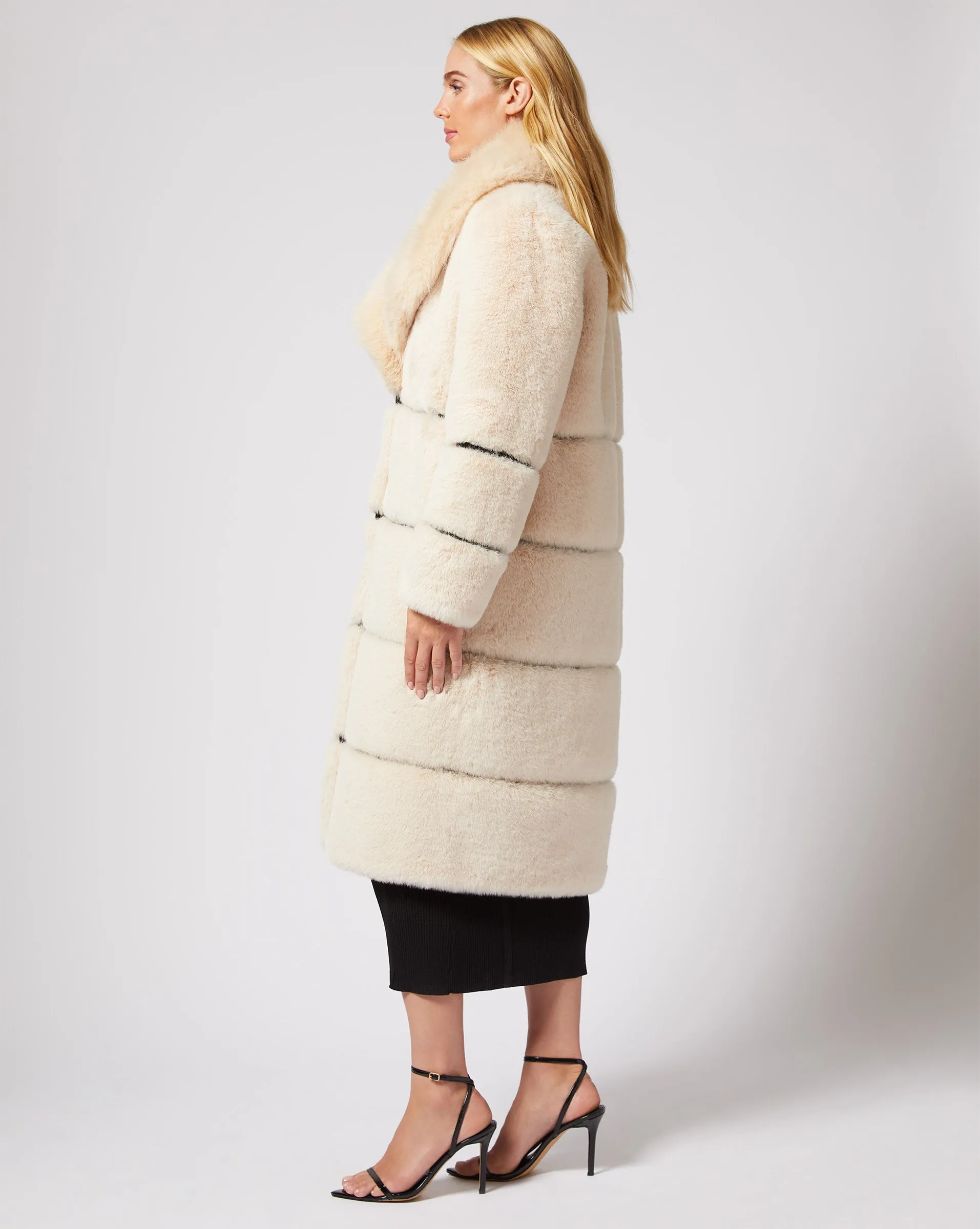 Shawl Collar Mink Faux Fur Coat sold by Adrienne Landau product image thumbnail 3