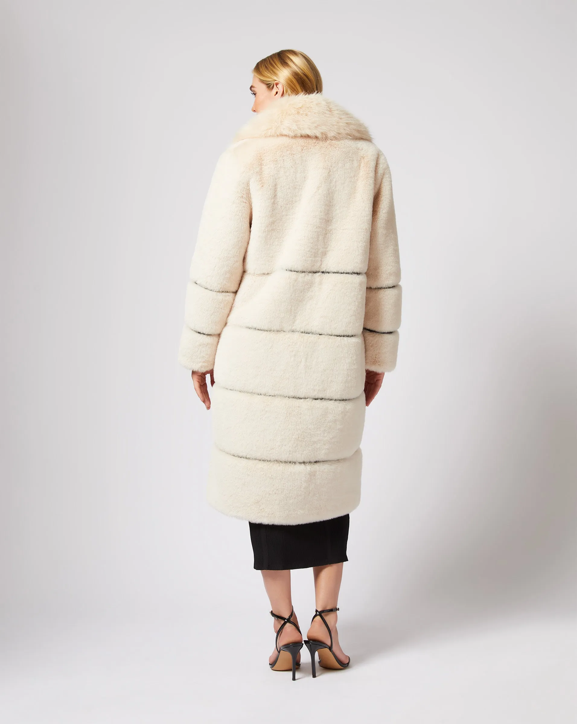 Shawl Collar Mink Faux Fur Coat sold by Adrienne Landau product image thumbnail 4