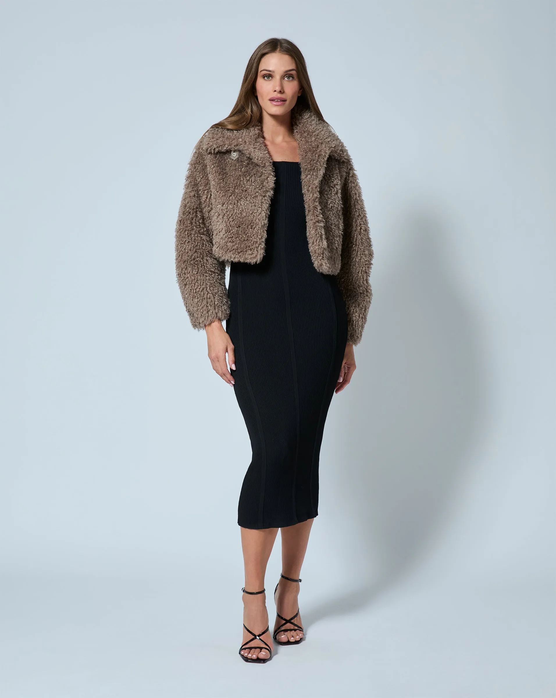 Teddy Faux Shearling Bomber Jacket sold by Adrienne Landau