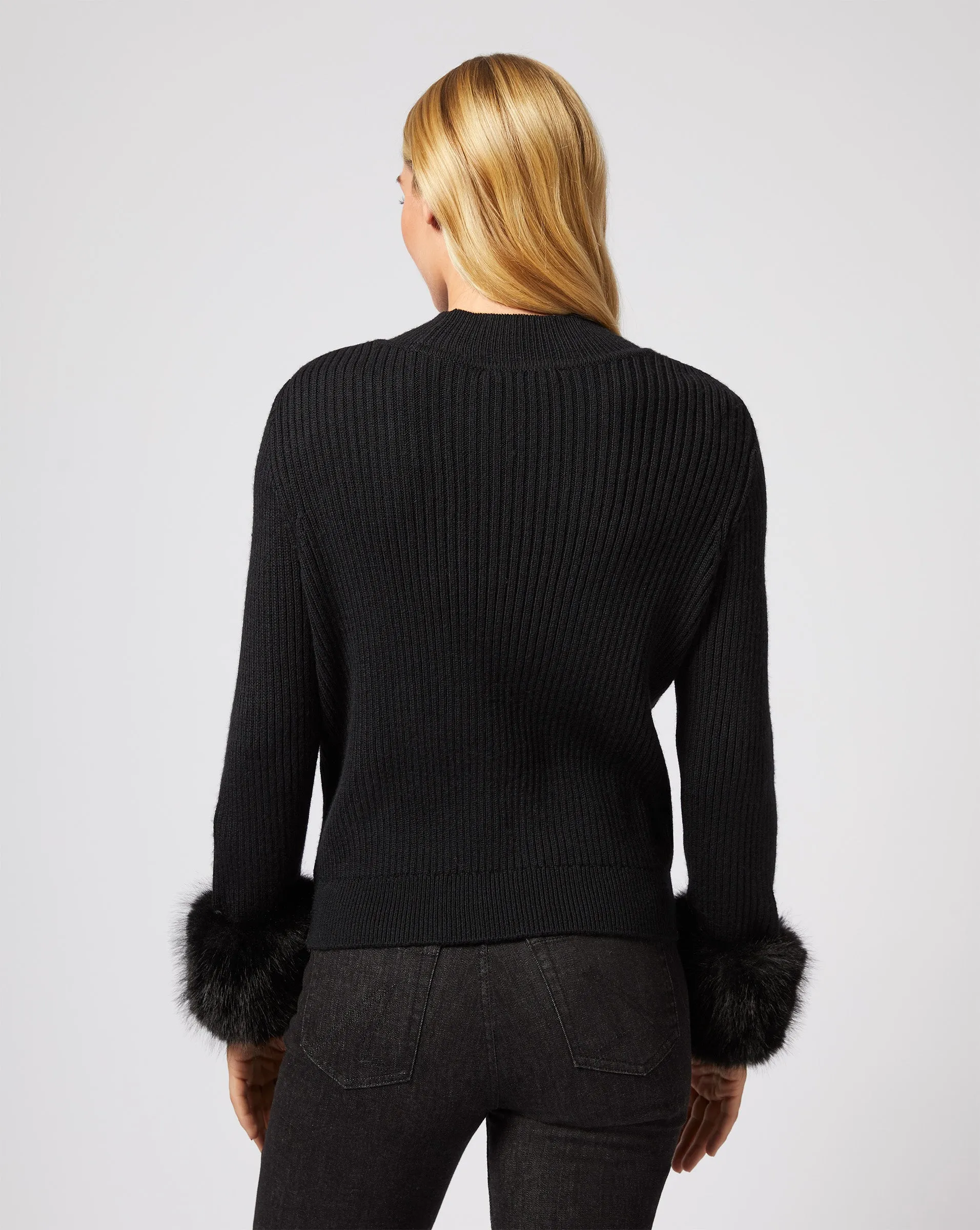 Keyhole Wool Turtleneck Sweater sold by Adrienne Landau product image thumbnail 4
